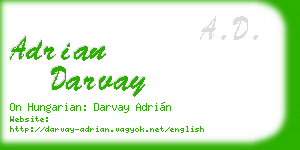 adrian darvay business card