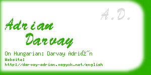 adrian darvay business card